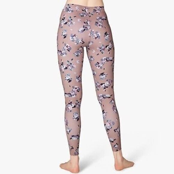 Beyond Yoga Olympus High Waisted Midi Leggings Impressionist Floral Blush Medium - Picture 4 of 8
